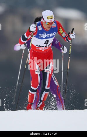 Val di Fiemme, Italy. 28th February 2013.  Haavard Klemetsen (NOR) in action during the world championships cross country skiing nordic combined. Credit:  Action Plus Sports Images / Alamy Live News