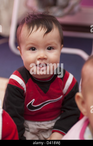 Smart Kids Are Us, a multicultural nursery school and early learning center in Brooklyn, NY. Stock Photo
