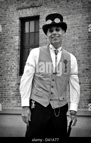 Steam punk hat Black and White Stock Photos & Images - Alamy