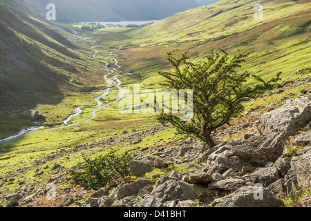 View down Honister Pass, the Lake District, Cumbria. Stock Photo