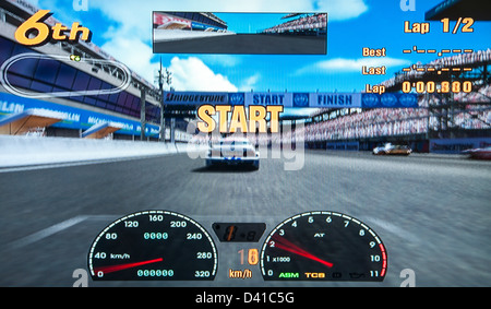 Gran Turismo, GT GT1 video computer game start screen Stock Photo