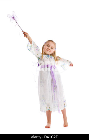 the little girl in fairy costume Stock Photo