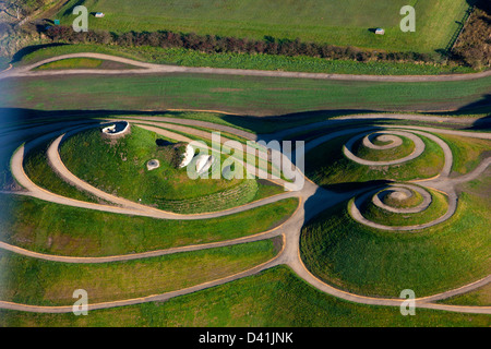 Aerial view of Northumberlandia, near Cramlington in Northumberland Stock Photo