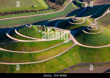 Aerial view of Northumberlandia, near Cramlington in Northumberland Stock Photo