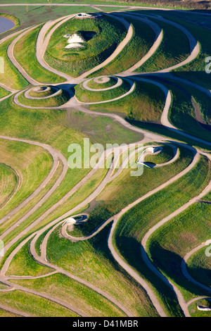 Aerial view of Northumberlandia, near Cramlington in Northumberland Stock Photo