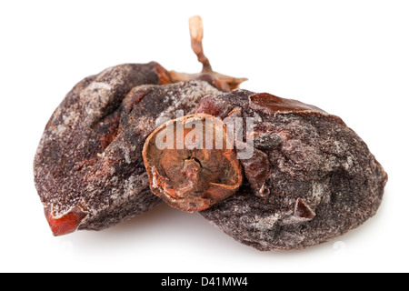 persimmon dried fruit on white background Stock Photo