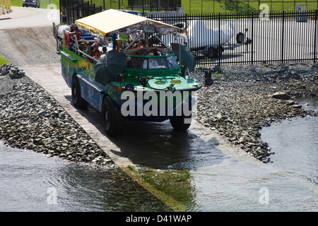 The Halifax Harbour Hopper tour on a Larc V amphibious military vehicle known as a duck Stock Photo