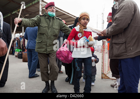 Ben Gardane, Tunisia, refugees on the Tunisian border Stock Photo