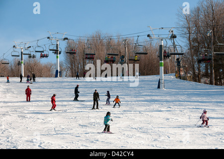 Ski Station Mont Bruno South Shore of Montreal, Quebec Canada Stock Photo