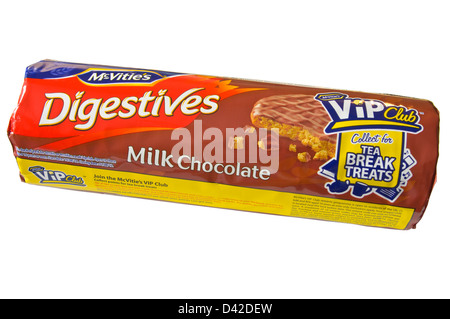 Packet Of McVities Milk Chocolate Digestive Biscuits Stock Photo