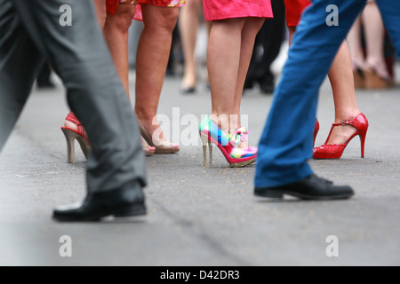 Epsom, UK, Detail, women and Maennerbeine Stock Photo