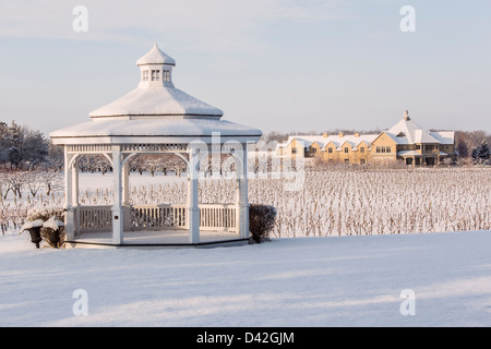 Canada,Ontario,Niagara-on-the-Lake Ontario, Peller Estate Winery in winter Stock Photo