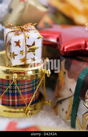 Berlin, Germany, festively wrapped Christmas gifts Stock Photo