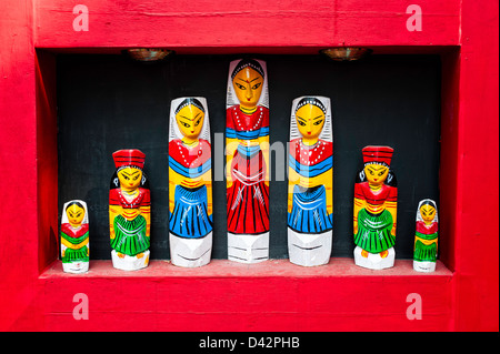 Part of a pandal, display, on a modern theme of the Goddess Durga, during the festival of Durga Puja, Kolkata, India. Stock Photo