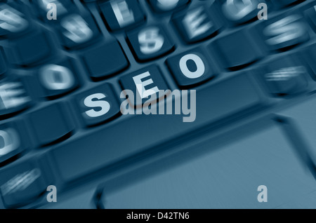 Search Engine Optimization - SEO on Keyboard Keys Stock Photo