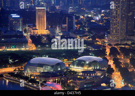 Singapore, Esplanade Theatre, skyline, Stock Photo