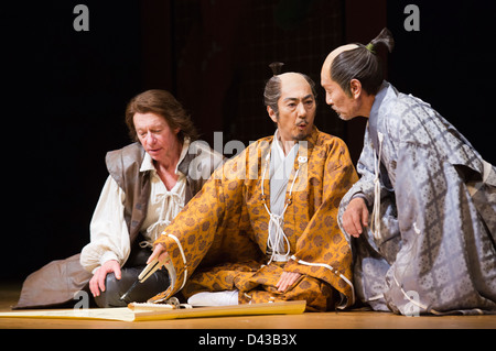 ANJIN, The Shogun and the English Samurai opens at Sadler's Wells Theatre, London. With Masachika Ichimura and Stephen Boxer. Stock Photo