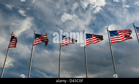 The Denver Tech Center is symbolized by the DTC Identity Monument, which meant to resemble the framework of a skyscraper. Stock Photo