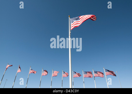 The Denver Tech Center is symbolized by the DTC Identity Monument, which meant to resemble the framework of a skyscraper. Stock Photo