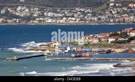 An aerial view of Kalk Bay Harbour, near Cape Town in South Africa Stock Photo