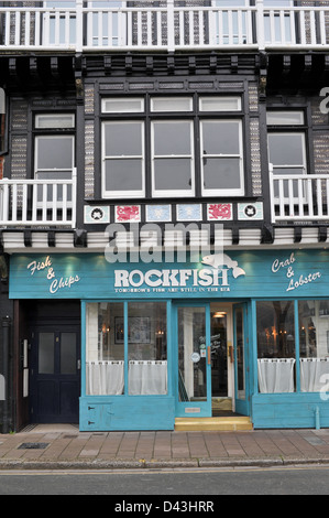 Trendy Rockfish fish and chip restaurant in Dartmouth, Devon, UK Stock Photo