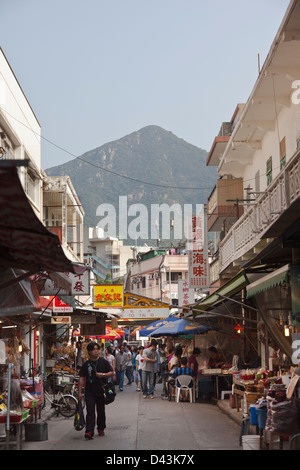 Street scene,Tai O fishing village located on Lantau Island, Hong Kong ...