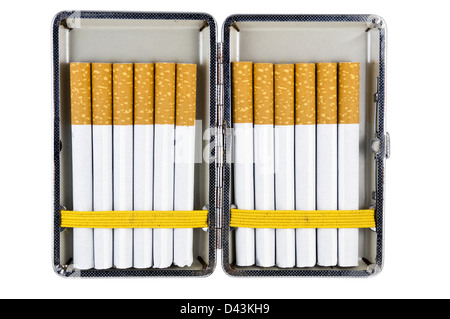 cigarette case isolated on a white background Stock Photo