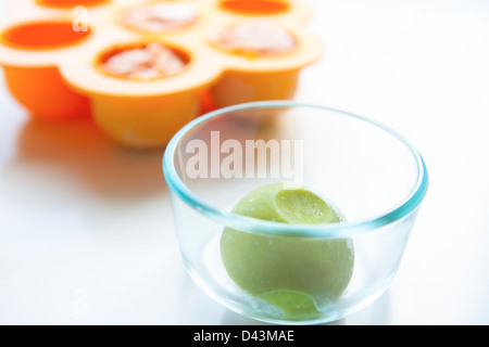 Frozen Baby Food Stock Photo