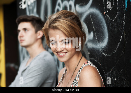 Young Couple, Mannheim, Baden-Wurttemberg, Germany Stock Photo