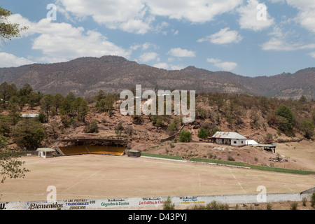 Bahuichivo sports ground in the heart of the Copper Canyon in the state of Chihuahua, Mexico Stock Photo