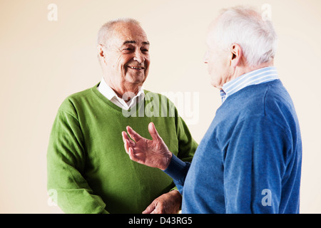 Senior Men Talking Stock Photo