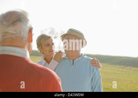 People Outdoors, Lampertheim, Hesse, Germany Stock Photo