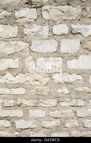 Detail of Stone Wall, Royan, Charente-Maritime, Poitou-Charentes, France Stock Photo