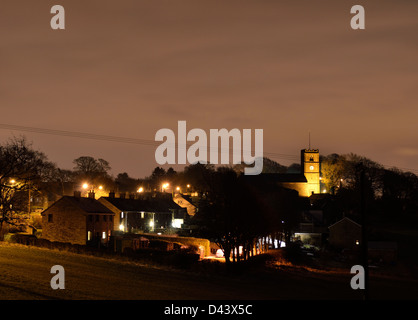 A view towards the church at Wortley village Stock Photo