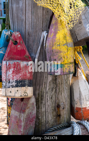 Lobster Trap Buoys, Provincetown, Cape Cod, Massachusetts, USA Stock Photo