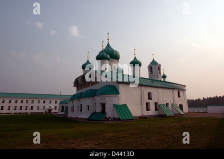 Alexander Svirsky's monastery mans. Historical places in Russia Stock Photo