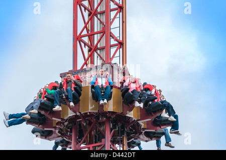 Detonator ride at Thorpe Park Surrey United Kingdom Stock Photo