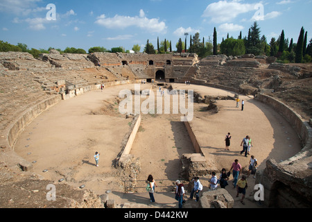 Roman Remains Anfiteatro Merida Stock Photo
