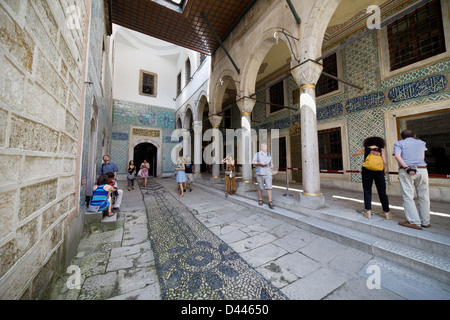 Courtyard of Eunuchs in the Topkapi Palace Harem in Istanbul, Turkey. Stock Photo