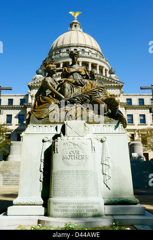Confederate Women Monument State Capitol Jackson Mississippi MS US Stock Photo