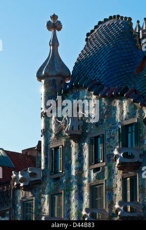 Casa Batllo, Antoni Gaudi, Barcelona, Catalonia Stock Photo