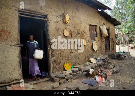 Falash Mura Jewish village Gondar Ethiopia Africa Stock Photo