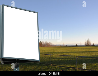 Large blank white billboard Stock Photo