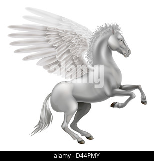 Illustration of the legendary winged horse from Greek mythology, Pegasus Stock Photo