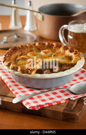 Steak and ale pie Stock Photo