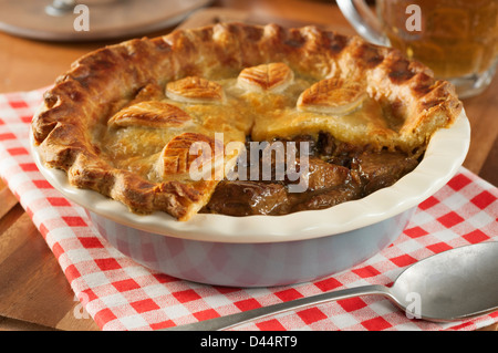 Steak and ale pie Stock Photo