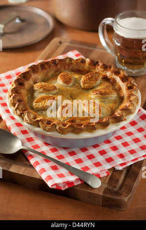 Steak and ale pie Stock Photo