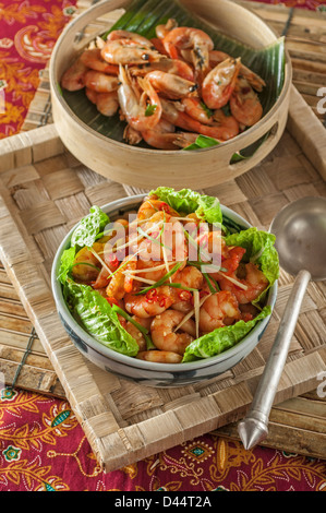 Tom kho Vietnamese caramel shrimp Stock Photo