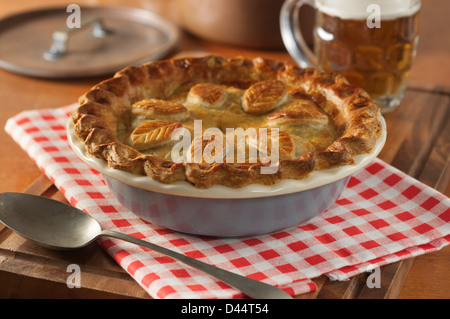 Steak and ale pie Stock Photo