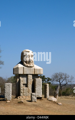 statue of paul kruger,gates to kruger national park,mpumalanga,limpopo,south africa Stock Photo